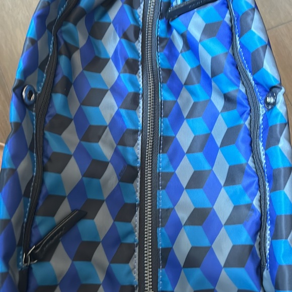 MZ Wallace Madison Shopper Large Geometric Print blue and black NWOT - Picture 6 of 7